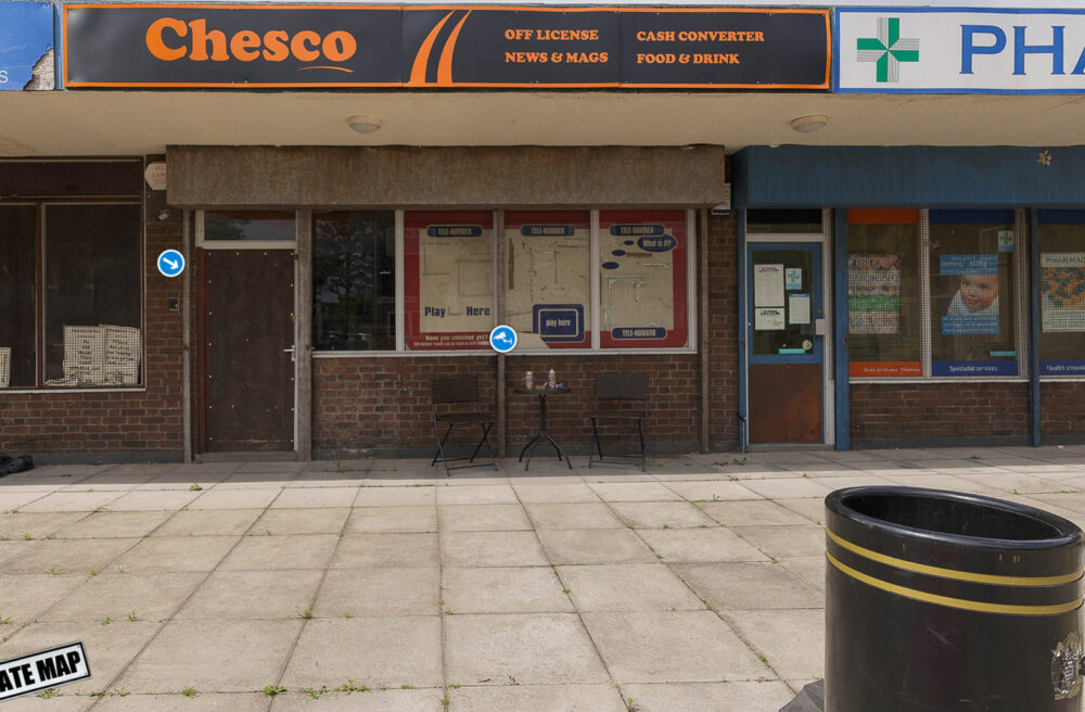 Chesco convenience store - still photo from the Shameless virtual tour - the living room at Lillian's house